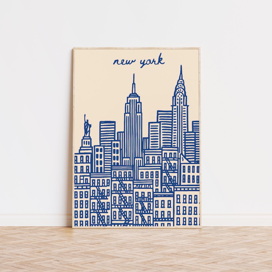 New York Travel Poster, Retro City Art Print