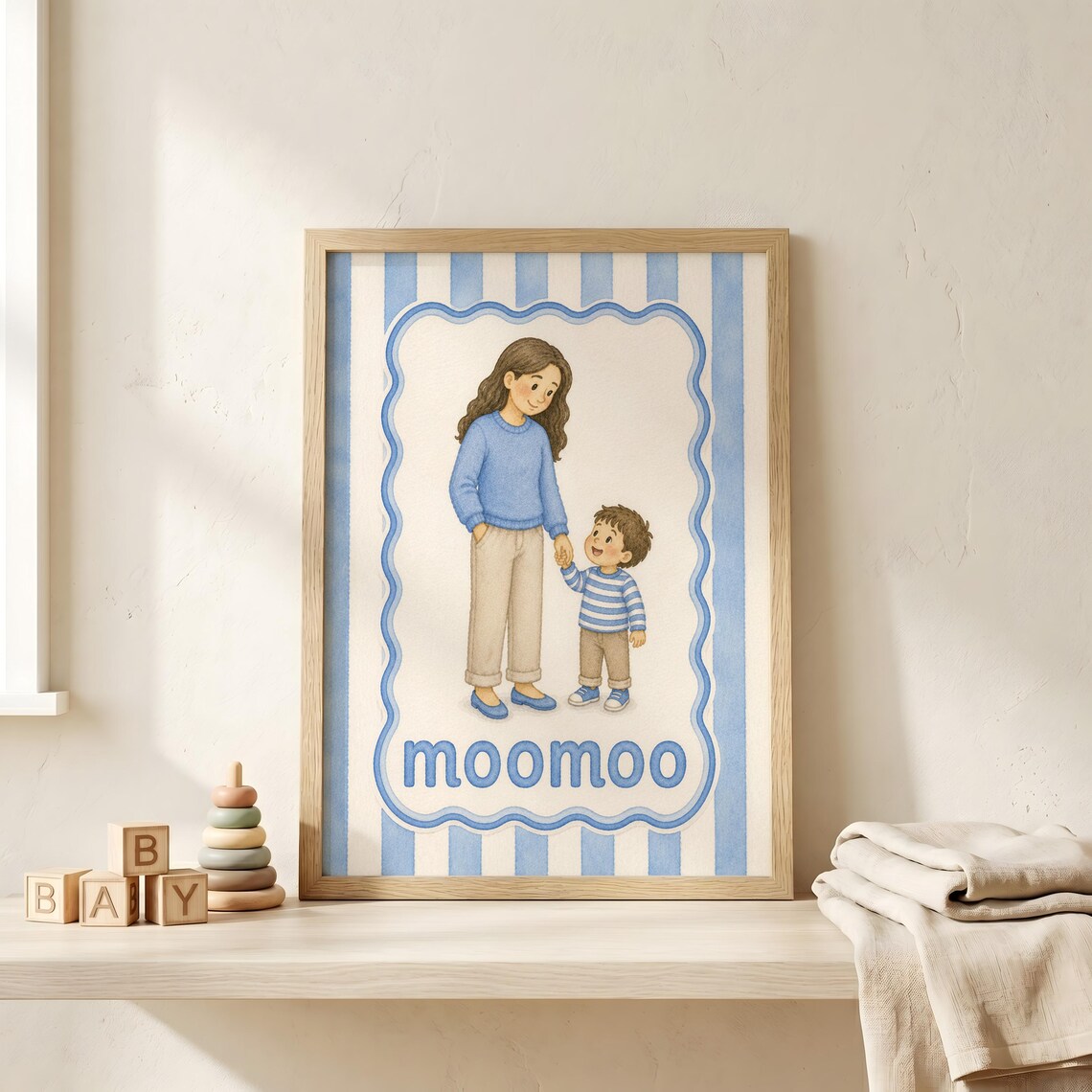 Custom Toddler Boy Nursery Art Print, Mother's Day Gift