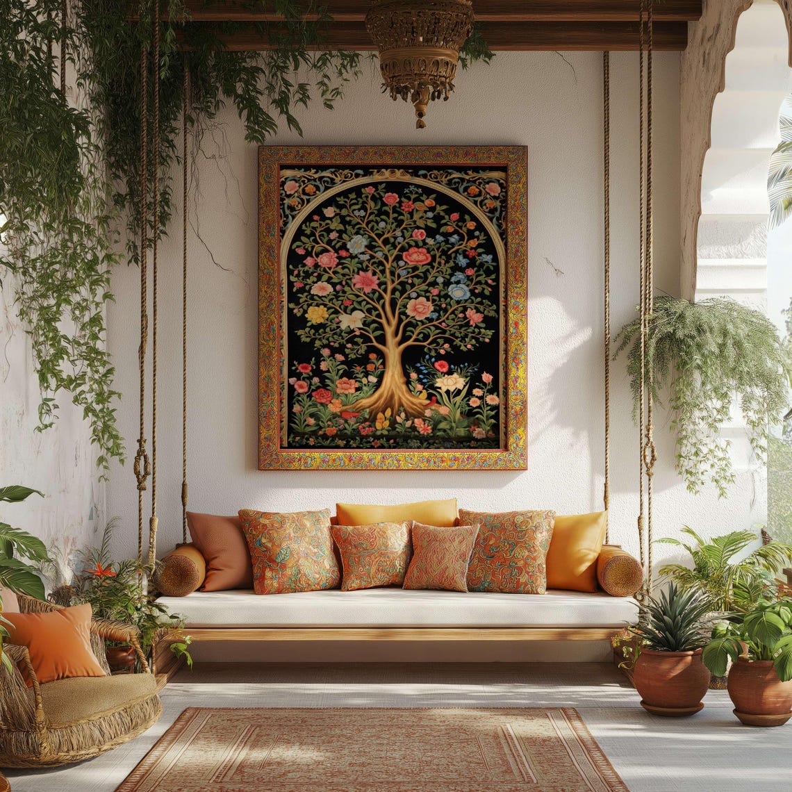 Tree Of Life Print, Vintage Mughal Floral Art Print - Image 3