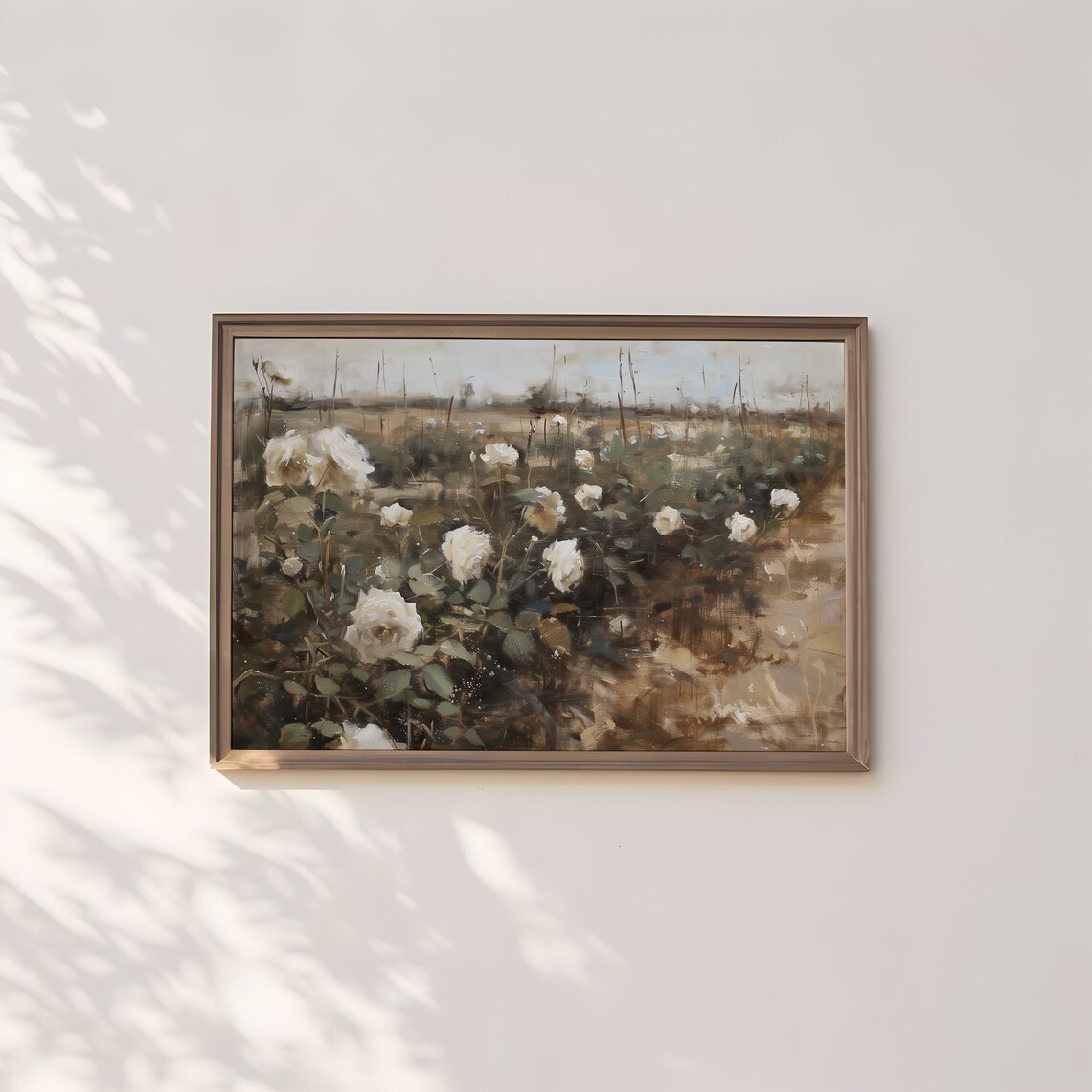 Vintage Moody Landscape Wildflower Art Print - Image 2