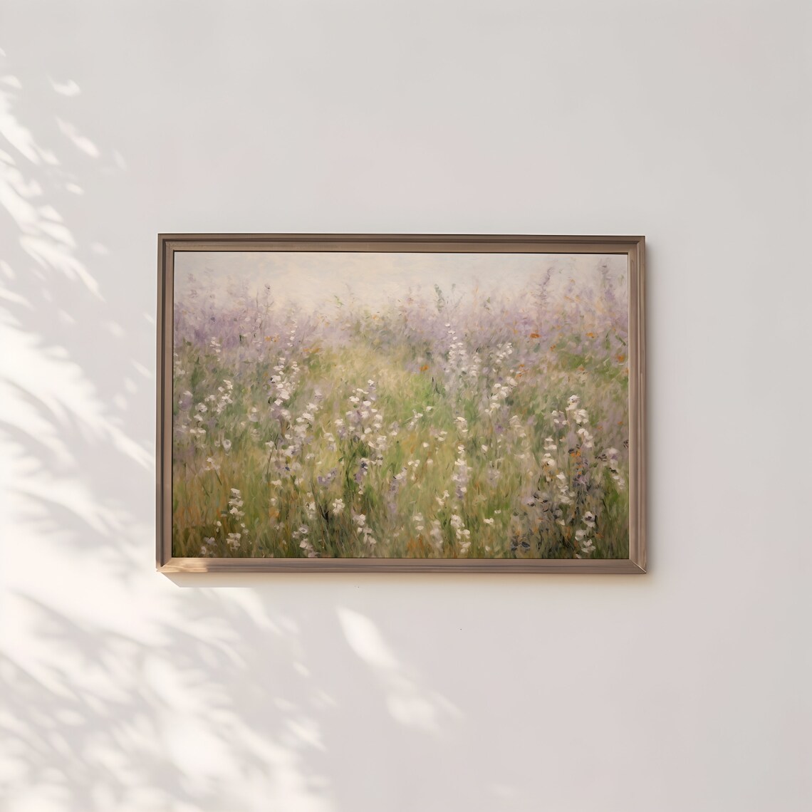 Lavender Wildflower Meadow in Soft Purple Tones Pastel Landscape Poster - Image 2