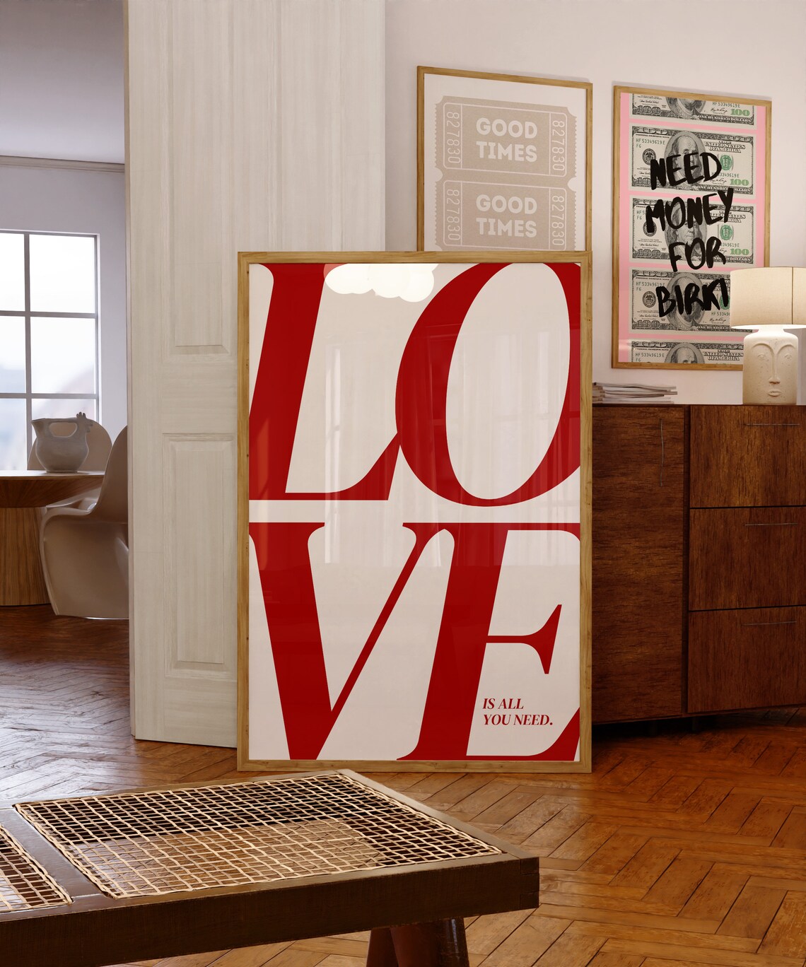 Vintage 70s Love Quote Art Print, Retro Typography - Image 4