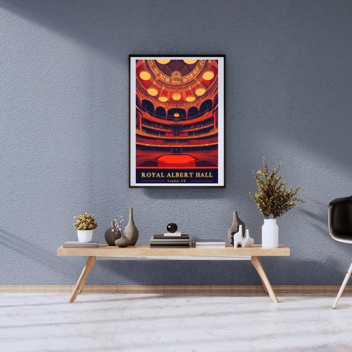 Vintage Royal Albert Hall London Grand Auditorium Interior Poster - Image 2