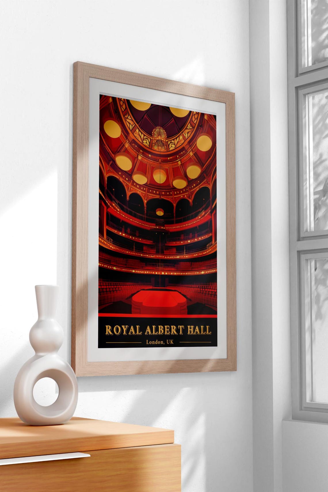 Vintage Royal Albert Hall London Grand Auditorium Interior Poster - Image 3