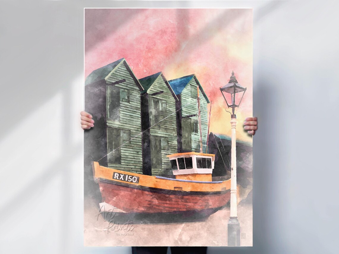 Hastings Print Net Shops Print East Sussex Poster East Sussex Art Print Or Print Option
