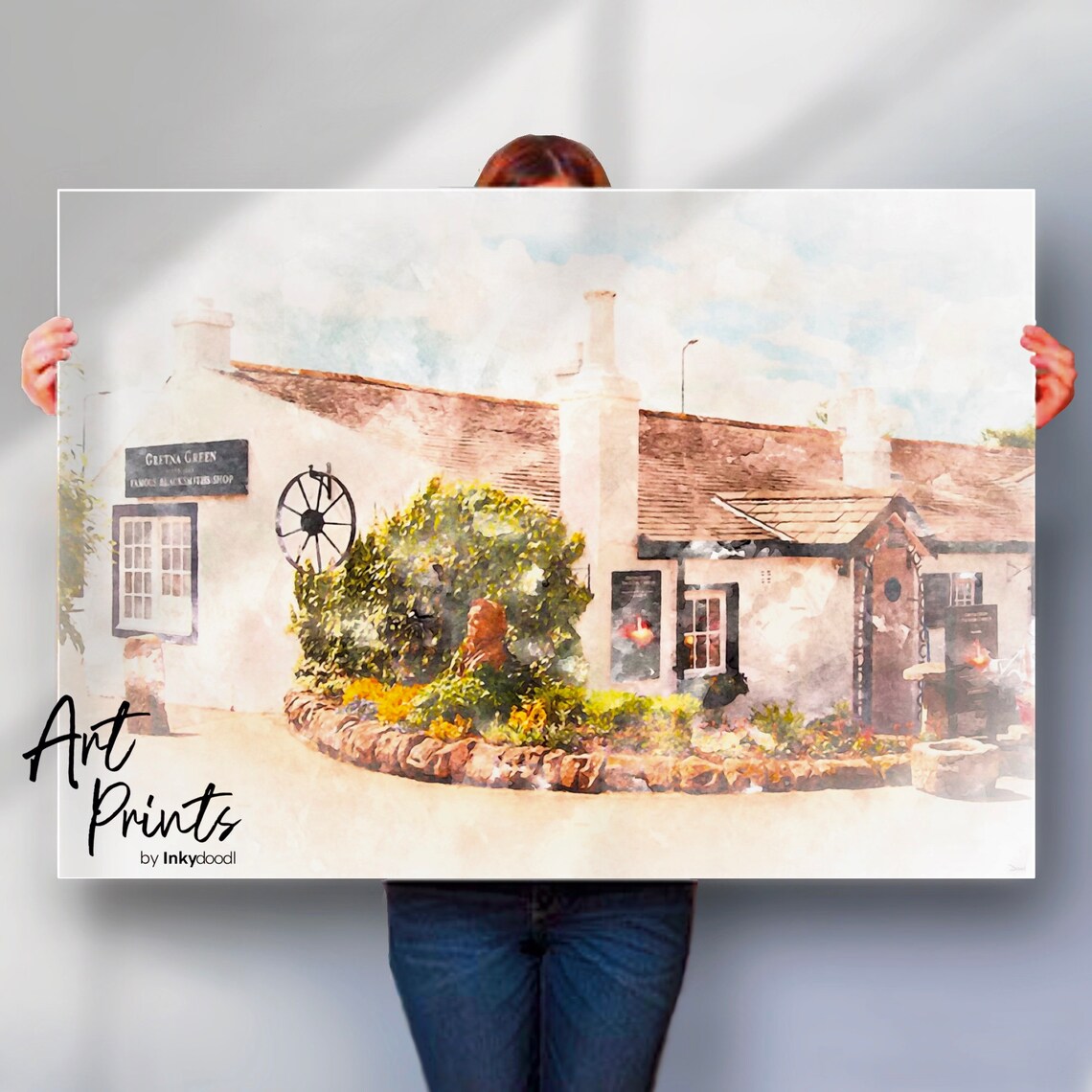 Gretna Green Blacksmith Shop Watercolor Art Print