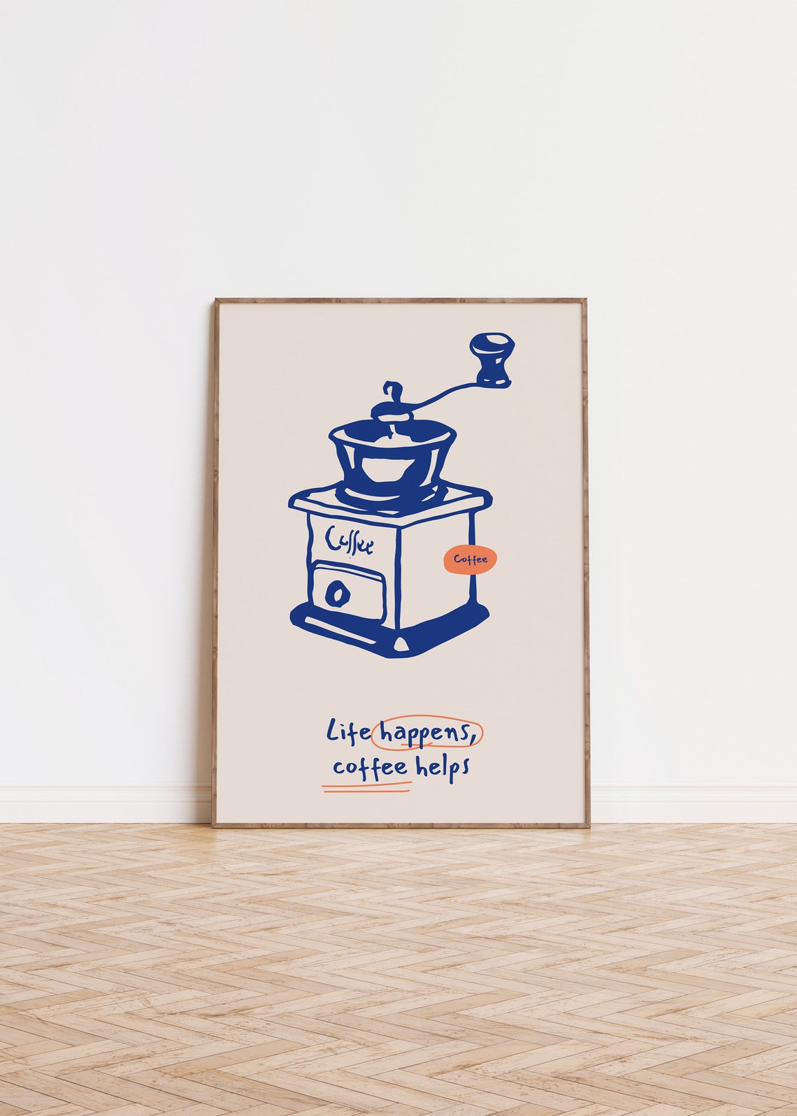 Coffee Art Print Kitchen Decor Helps Funny Poster Retro Prints