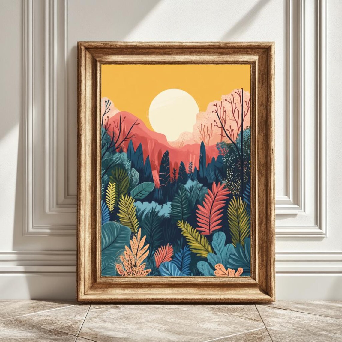 Abstract Botanical Art Print, Modern Home Decor