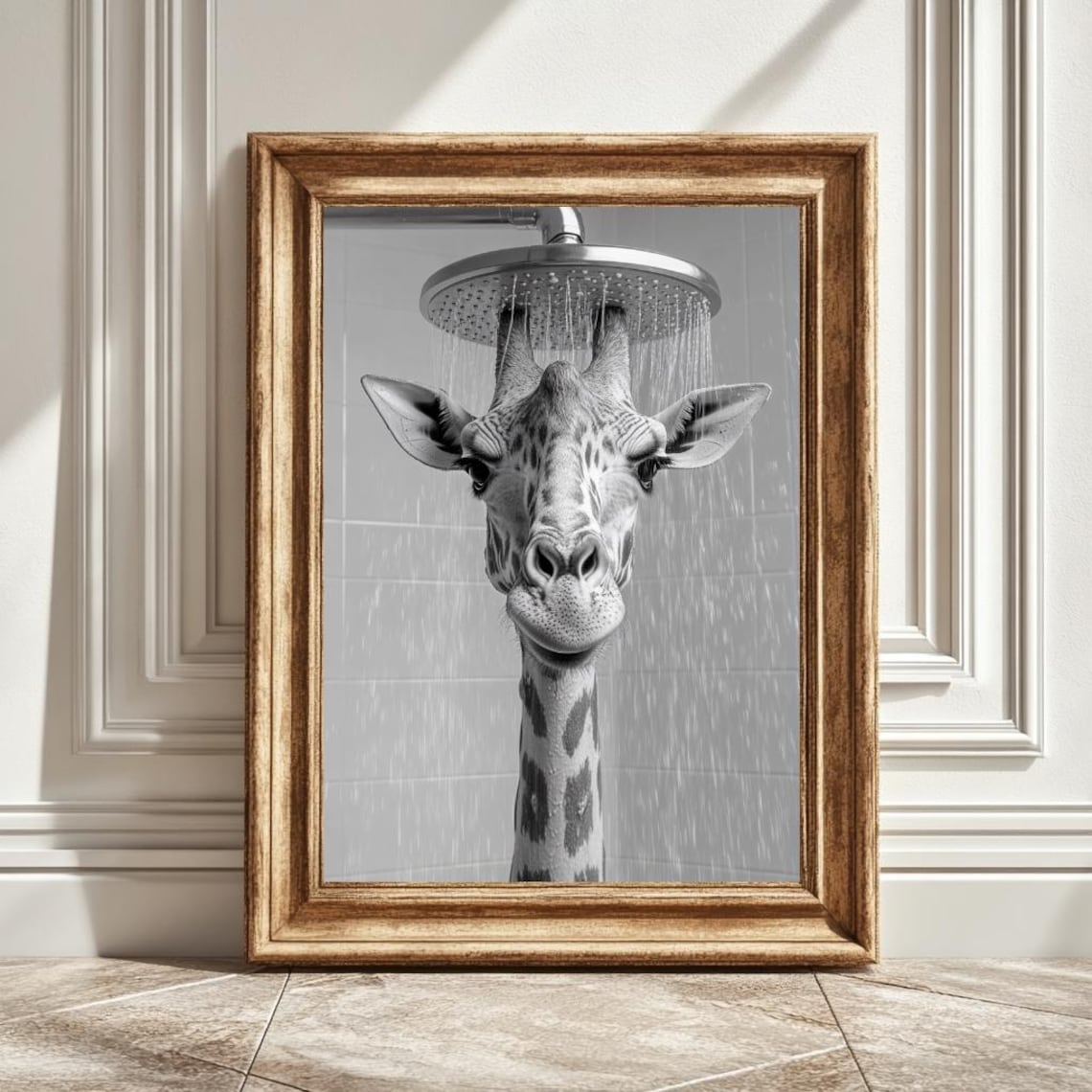 Giraffe Print, Funny Bathroom Decor
