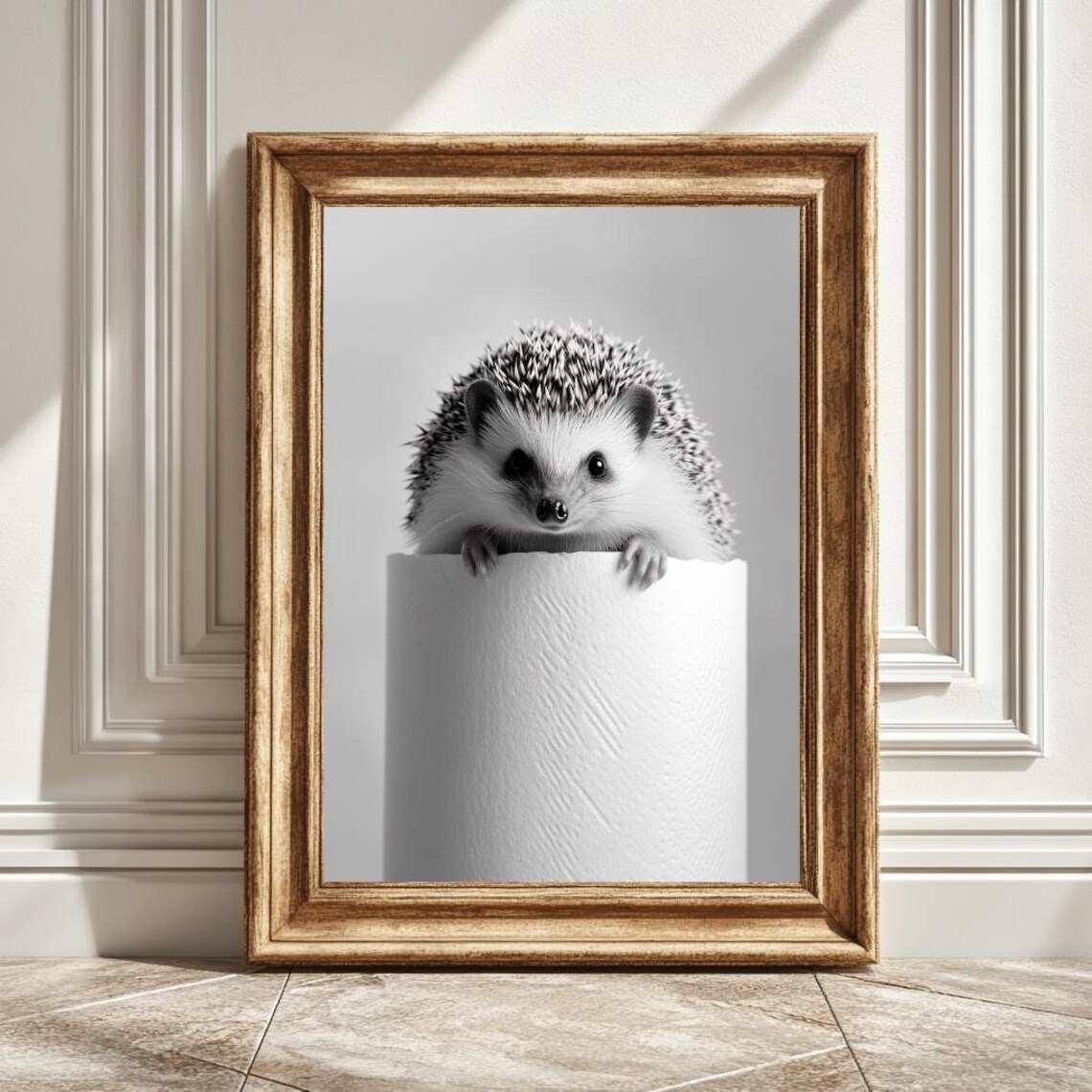Hedgehog Print, Funny Bathroom Decor