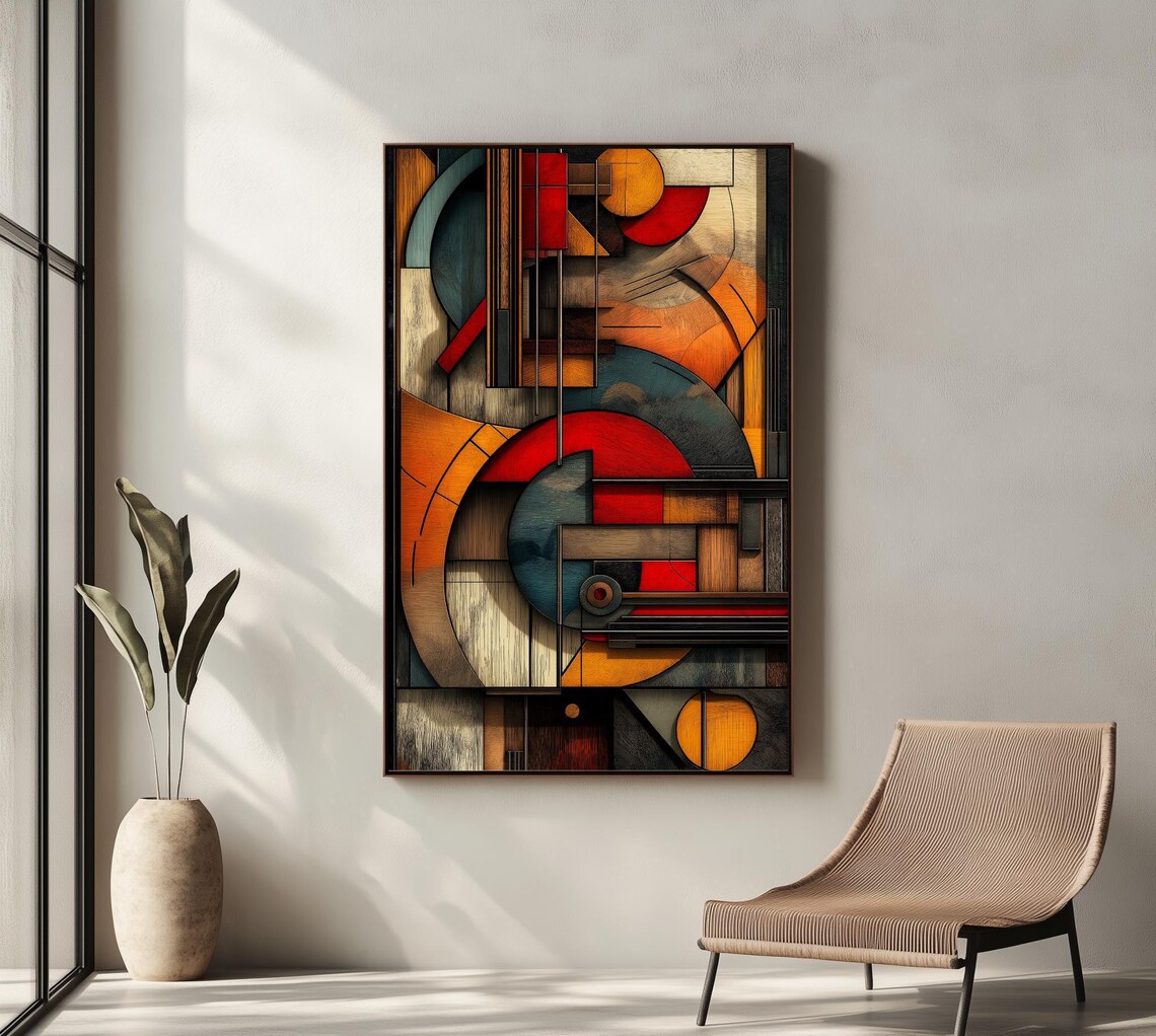 Geometric Abstract Art, Modern Wall Decor