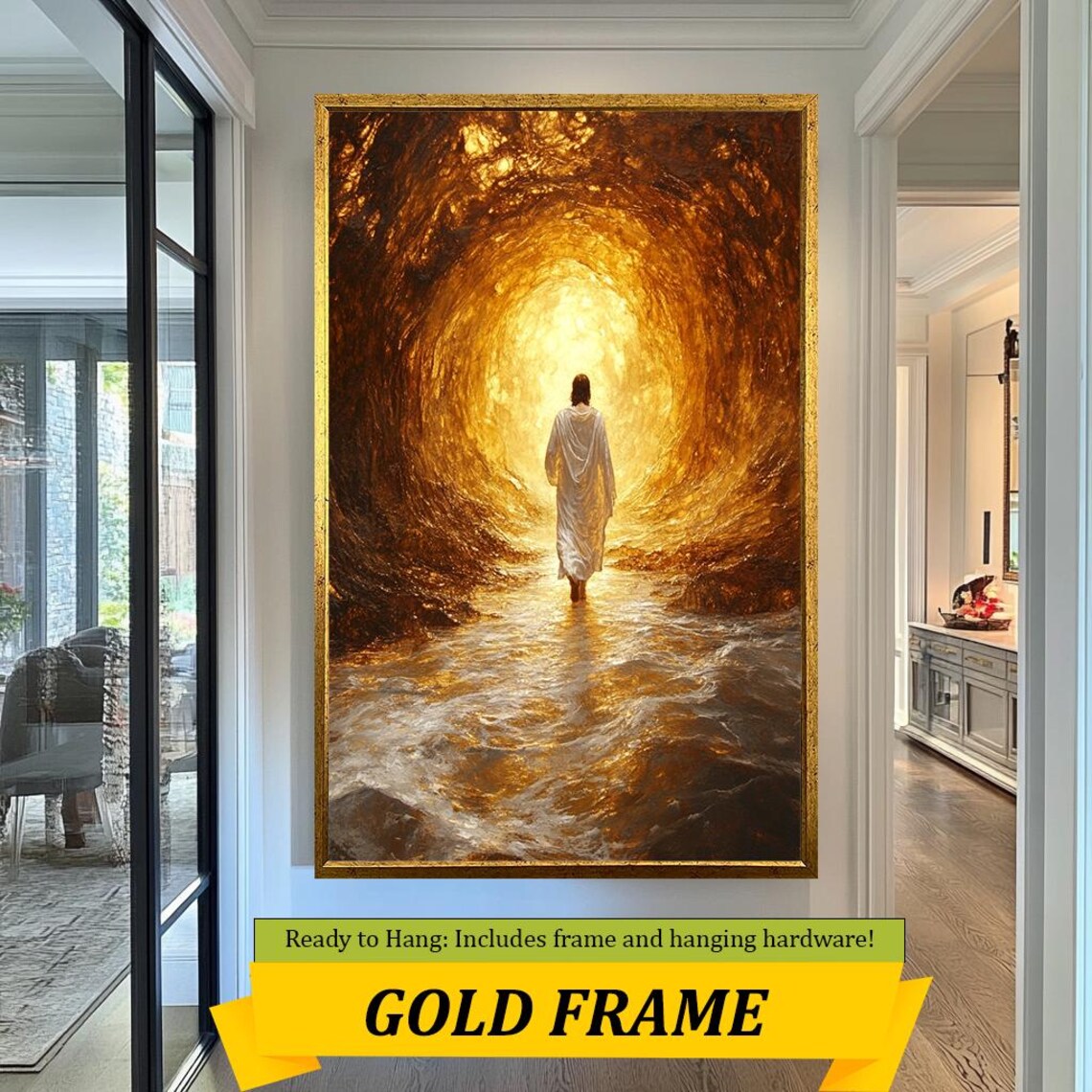 Jesus Walking Into Golden Tunnel Of Light Path Of Hope Faith Poster - Image 5