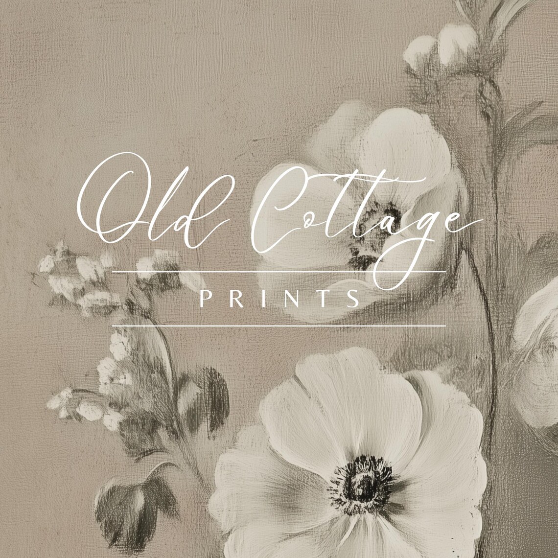 Monochrome White Floral Bouquet With Elegant Flower Detail Poster - Image 2