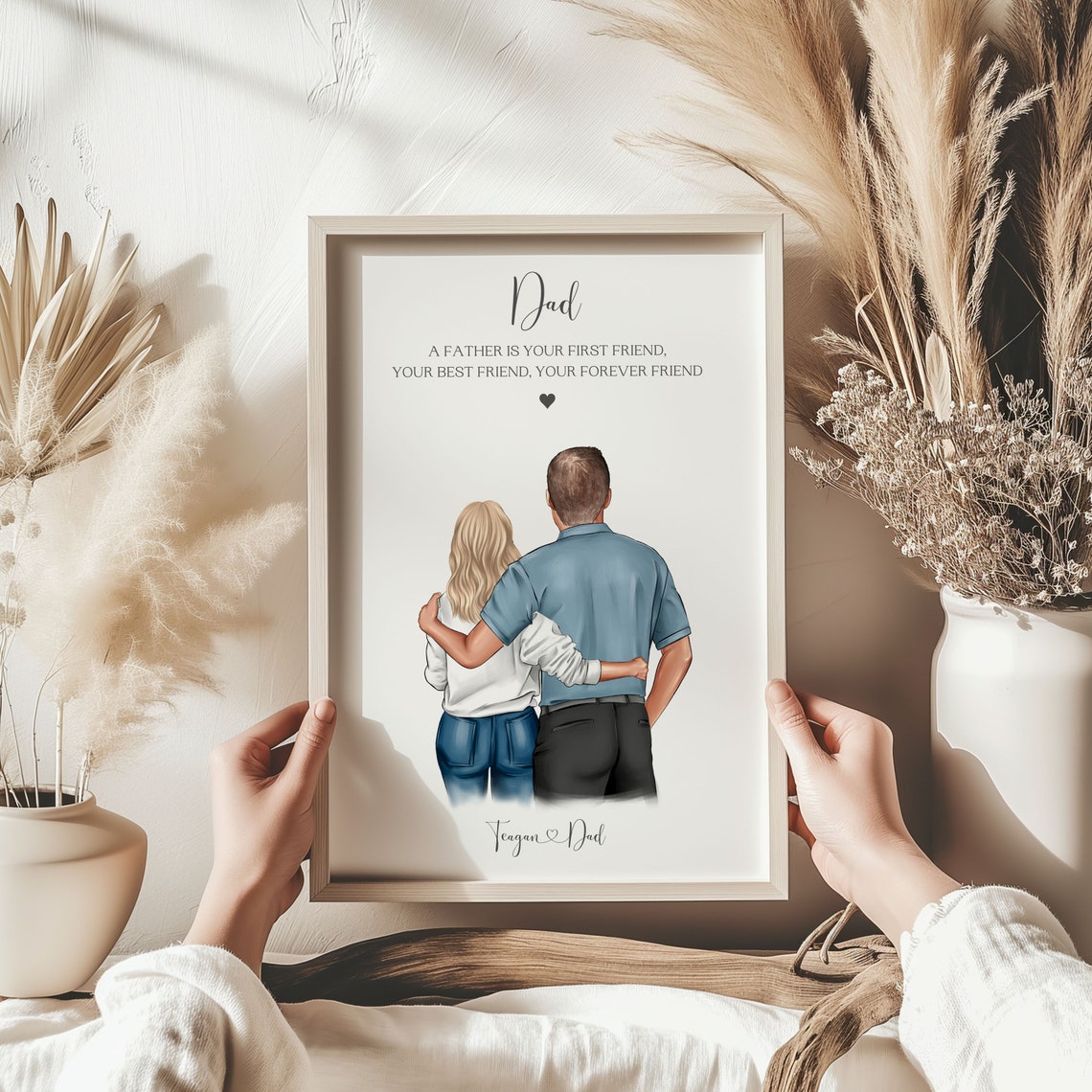 A Father Is Your First Best Forever Friend Daughter Gift Poster