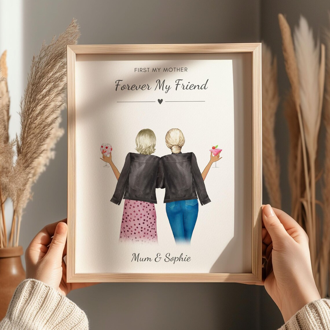 First My Mother Forever My Friend Mum and Daughter Gift Poster