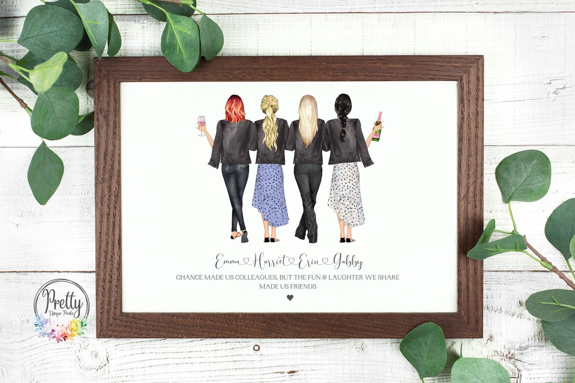 Colleague Gift Personalised Leaving Gift Work Colleague Print Leaving Present Work Bestie Gift Co Worker Gift Retirement Gift