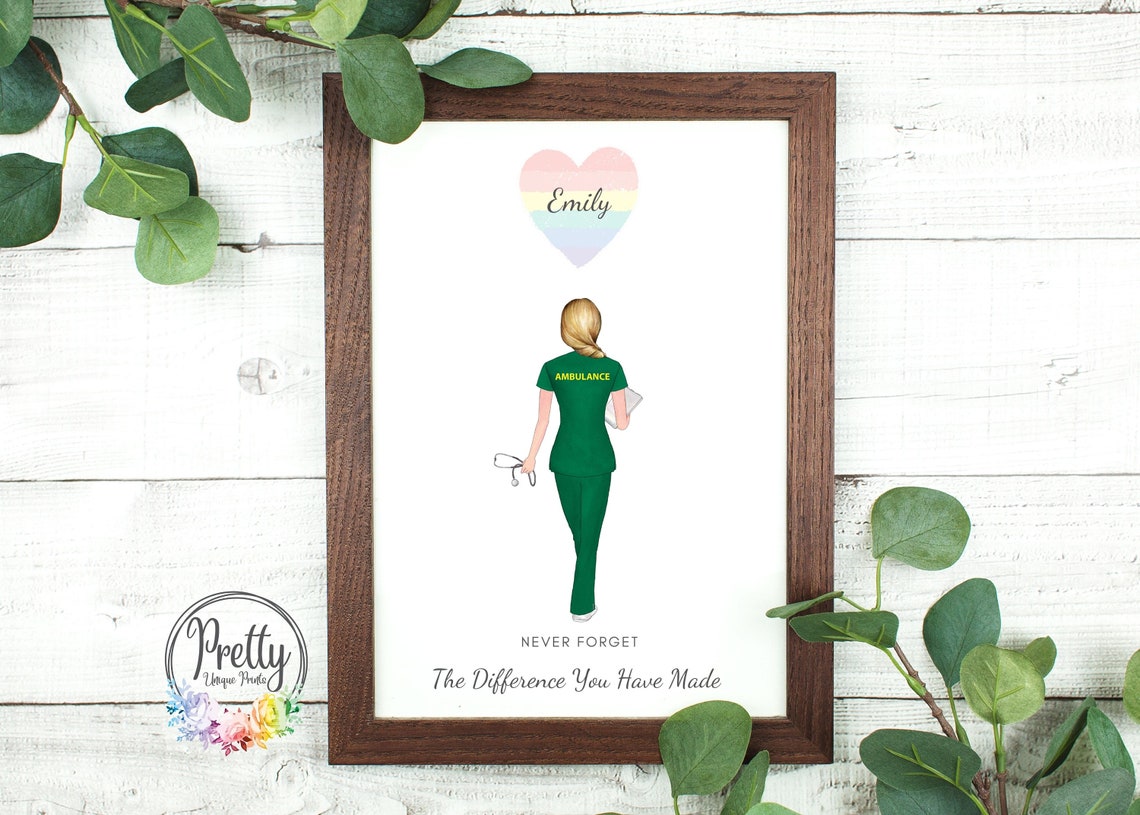 Personalised Paramedic Thank You Print Never Forget Difference Made