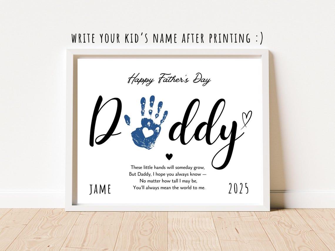 Father's Day Handprint Craft - Dad Poem Art Print - Image 3