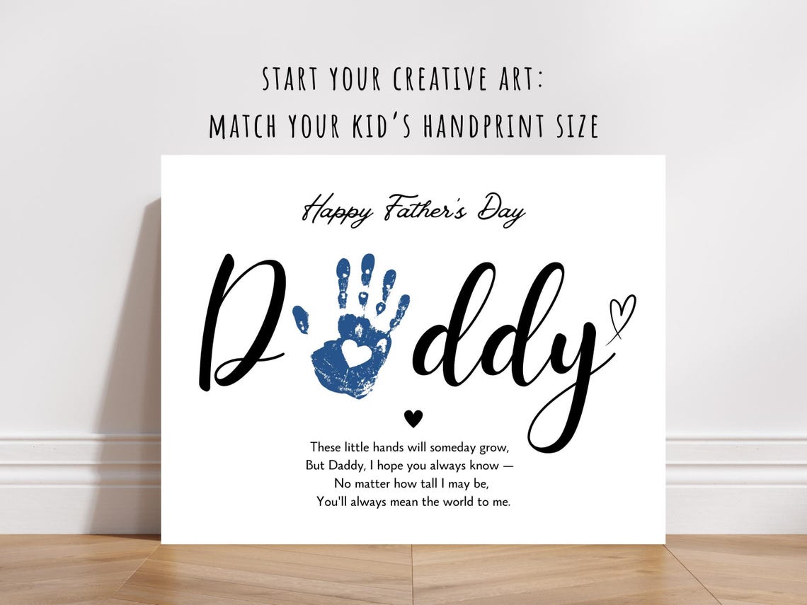 Father's Day Handprint Craft - Dad Poem Art Print - Image 4