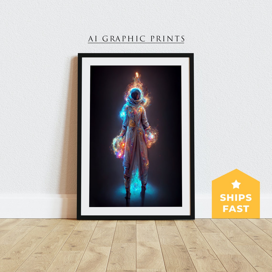 Astronaut Sorceress Surreal Art Print