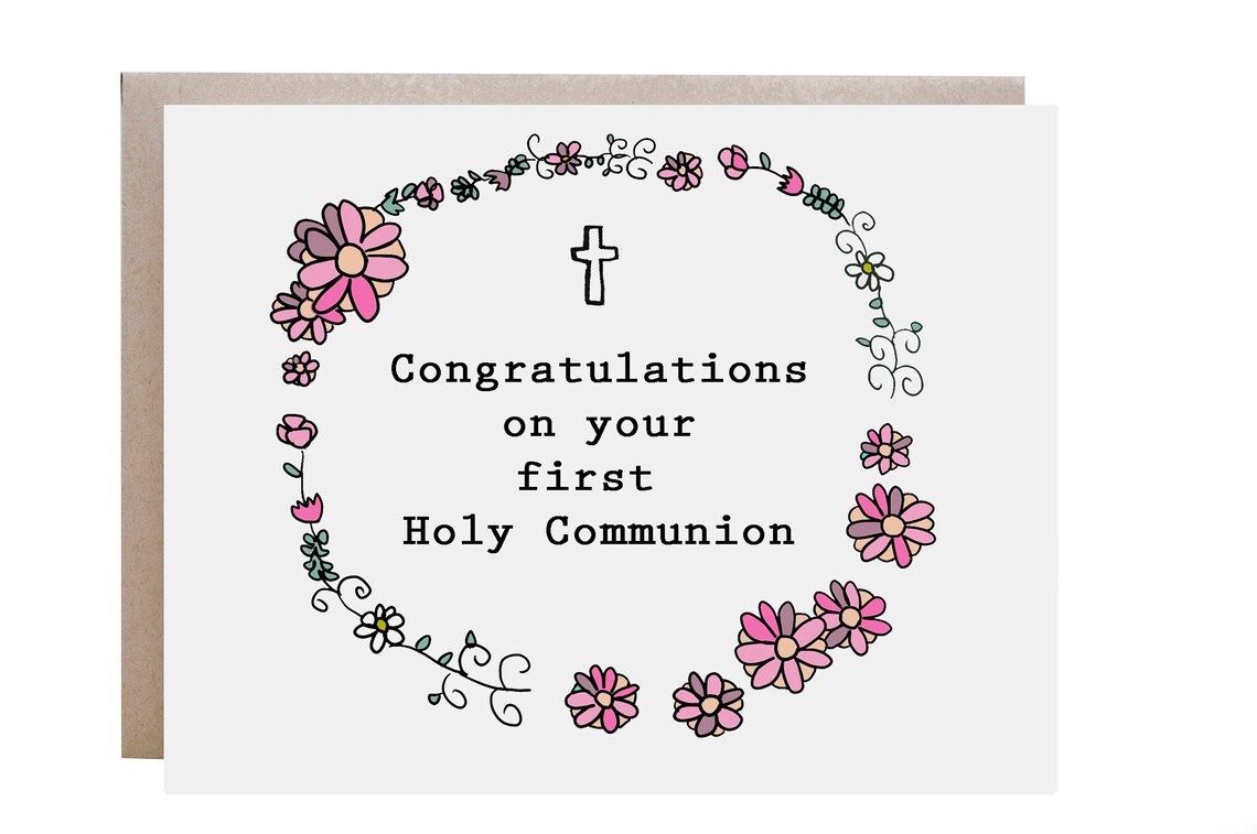 Holy Communion Girl First Holy Communion Card
