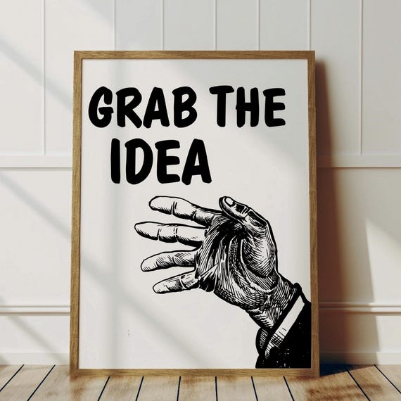 Idea Wall Art Print Minimalist Motivational Quote