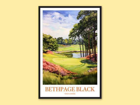 Bethpage Black Golf Course Travel Poster Art