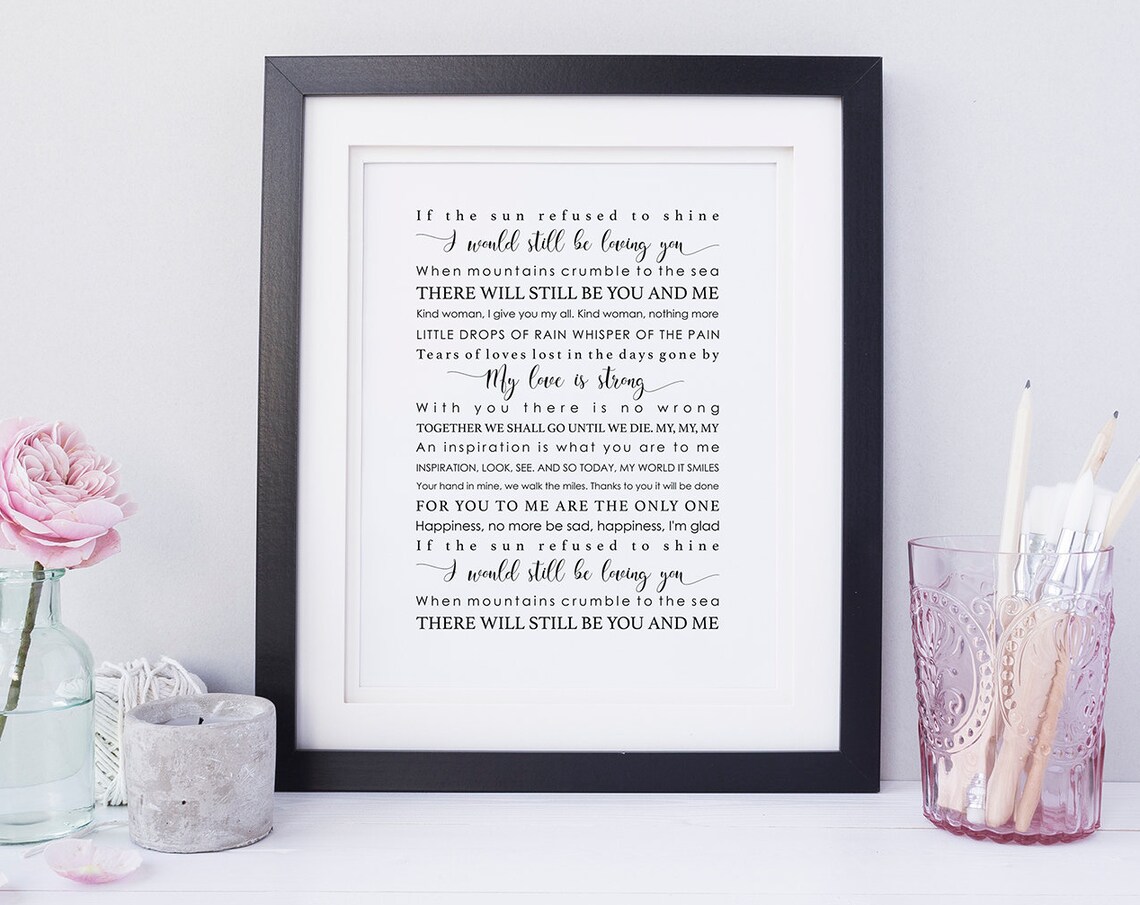 What A Wonderful World Classic Song Lyrics Typography Poster - Image 6