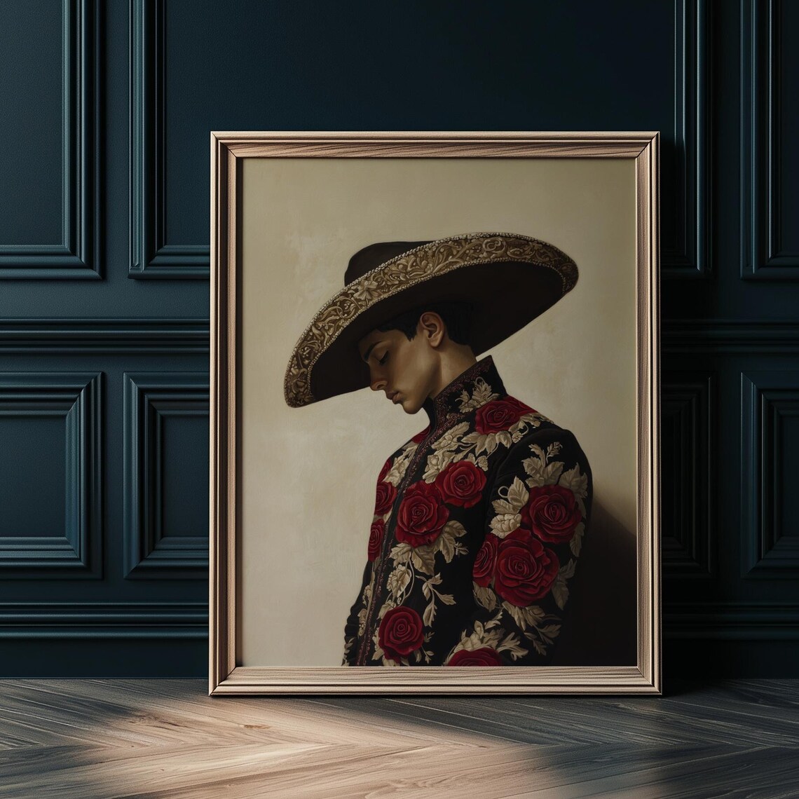Mariachi In Love Southwestern Mexican Art Print