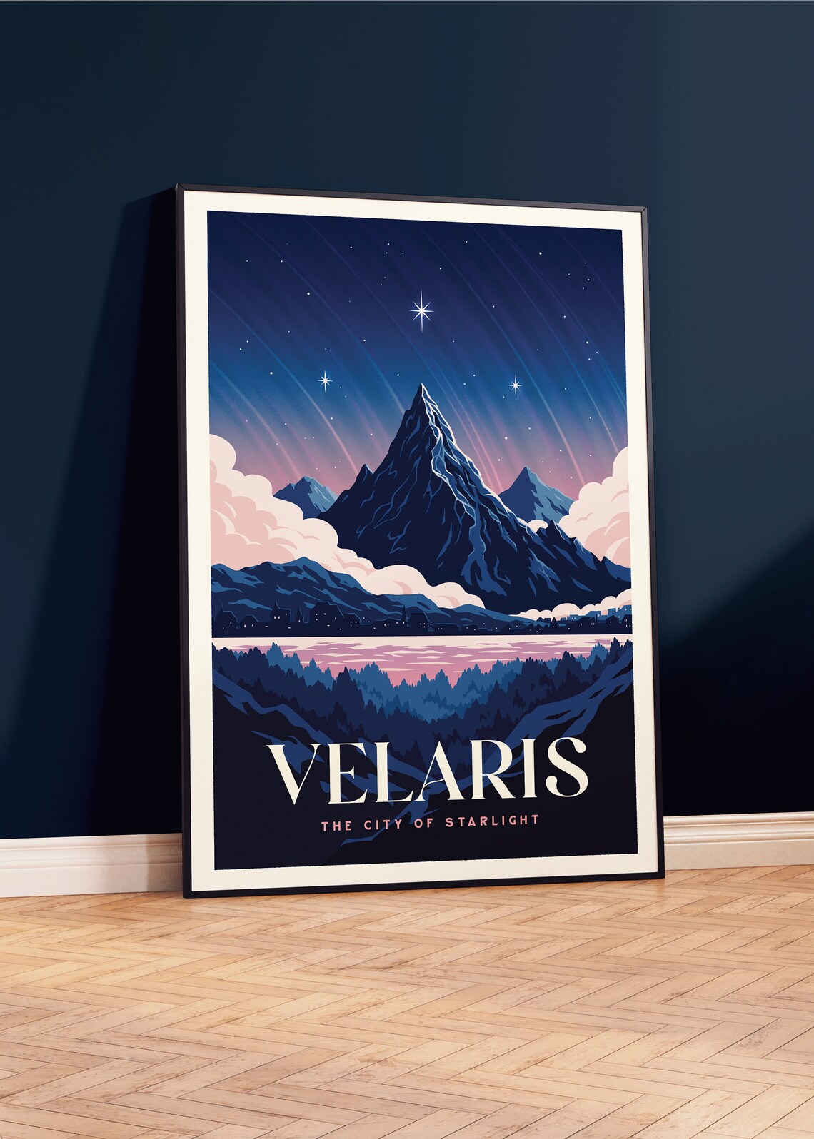 Velaris The City of Starlight Fantasy Travel Style Art Poster - Image 2