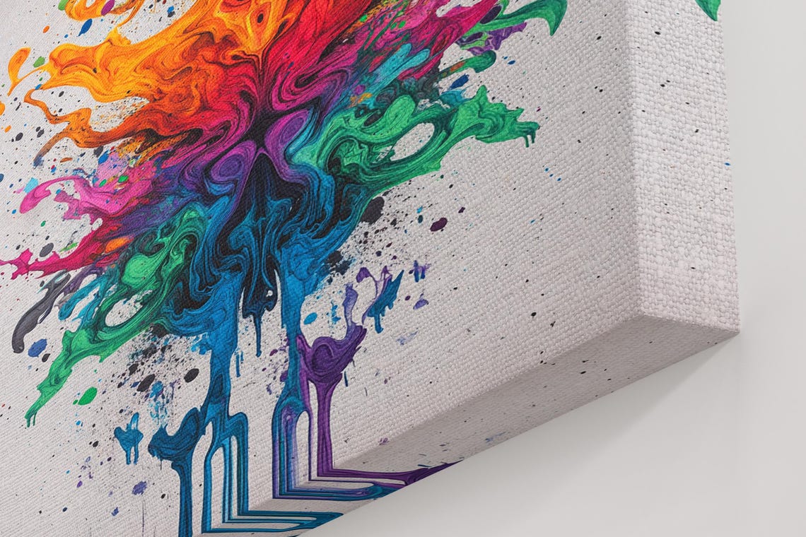 Vivid Splatter Explosion Art Print Print - Image 5