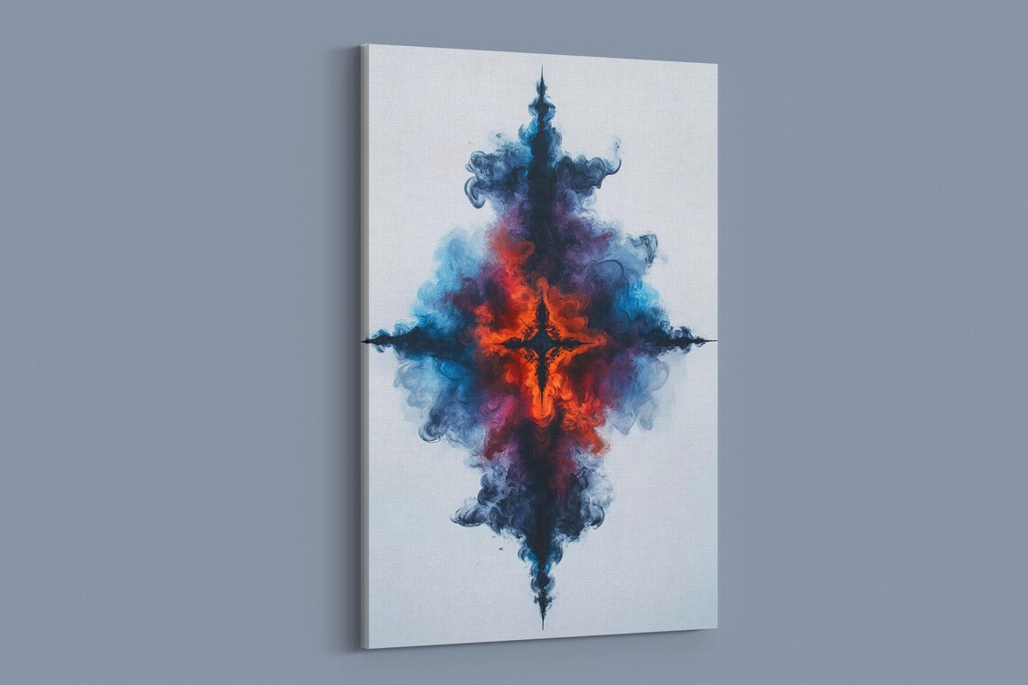 Explosive Color Fusion - Abstract Modern Art Print - Image 2