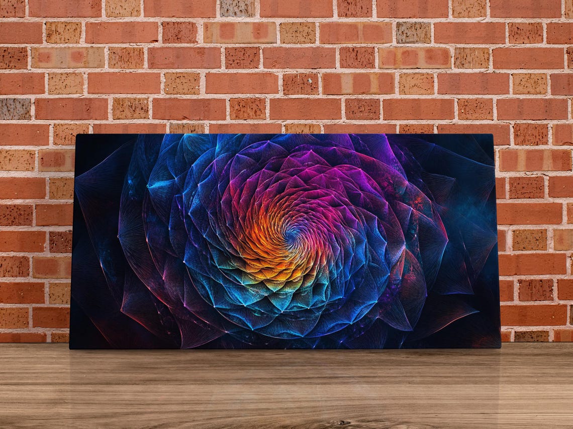 Multicolor Spiral Abstract Art Print