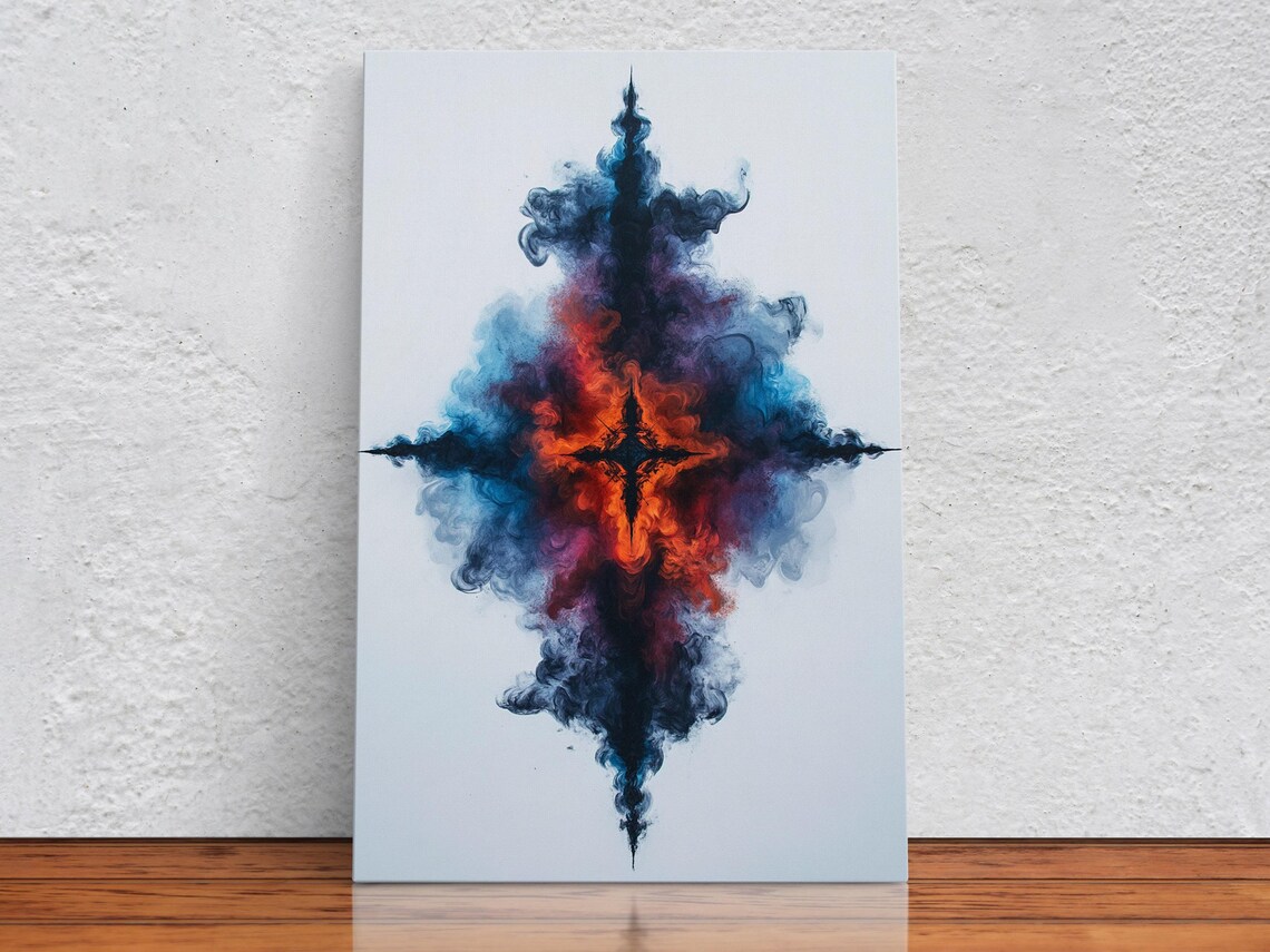 Explosive Color Fusion - Abstract Modern Art Print