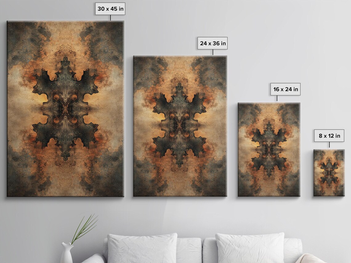 Rustic Kaleidoscope Pattern, Farmhouse Art Print - Image 3