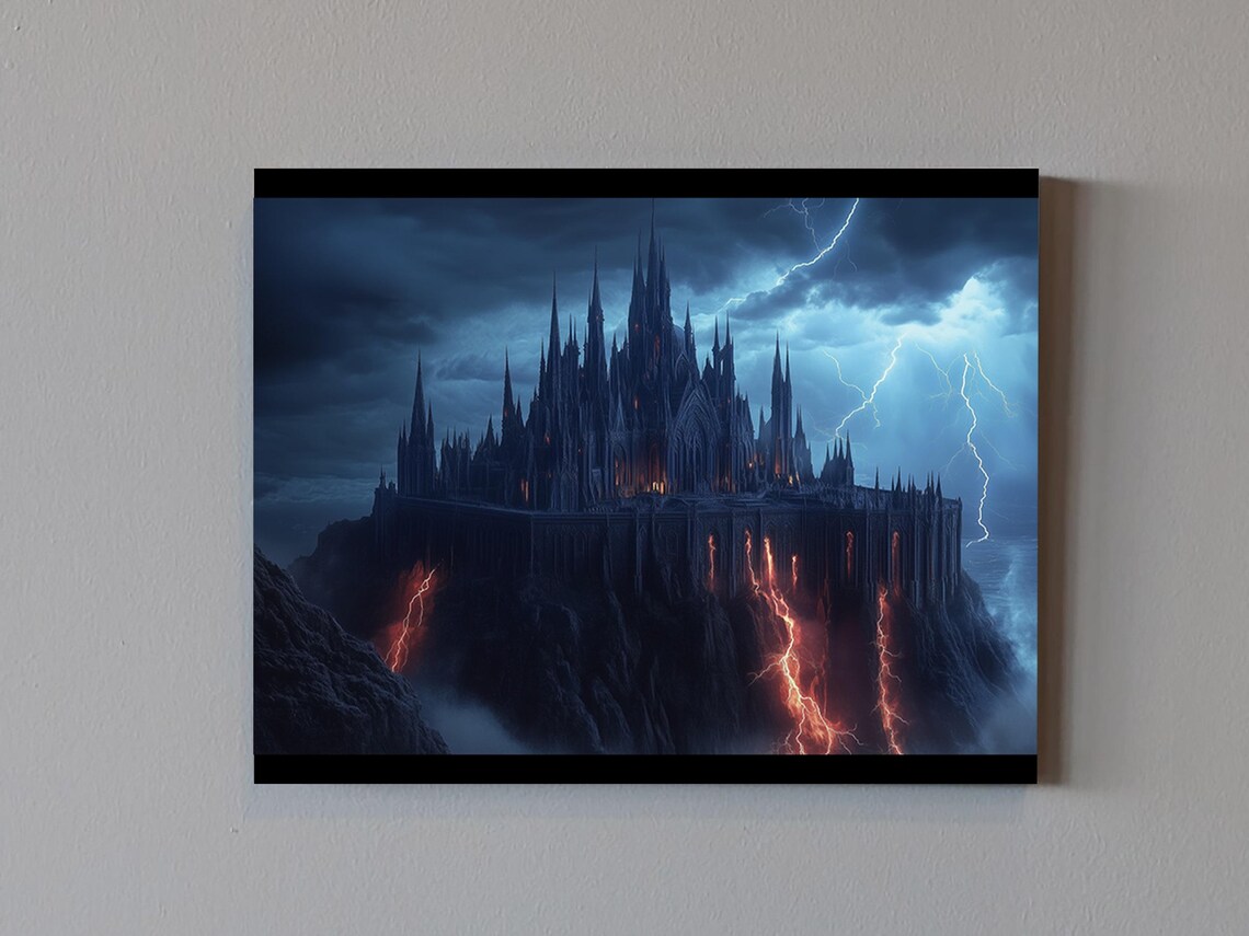 Citadel Of Storms, Dramatic Sky Art Print