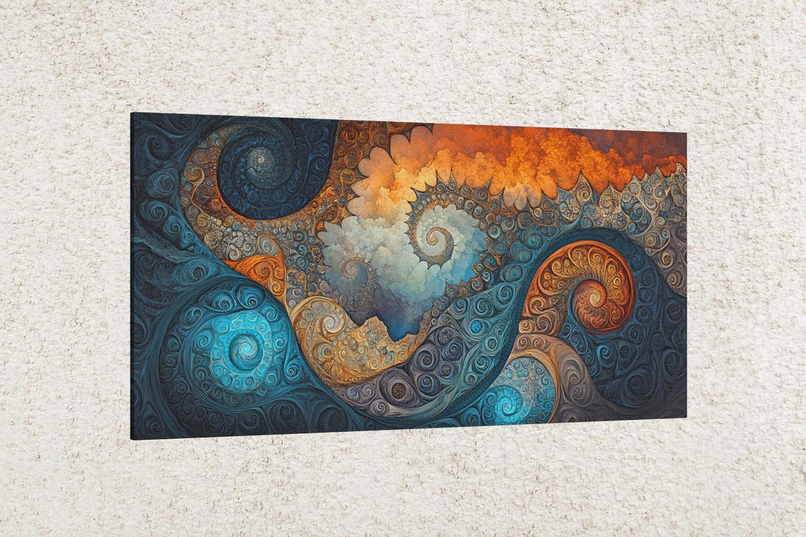 Fractal Spiral Abstract Art Print