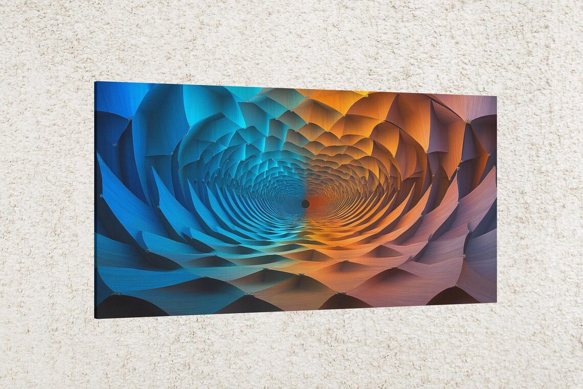 Circular Geometric Layers, Modern Abstract Art Print - Image 2