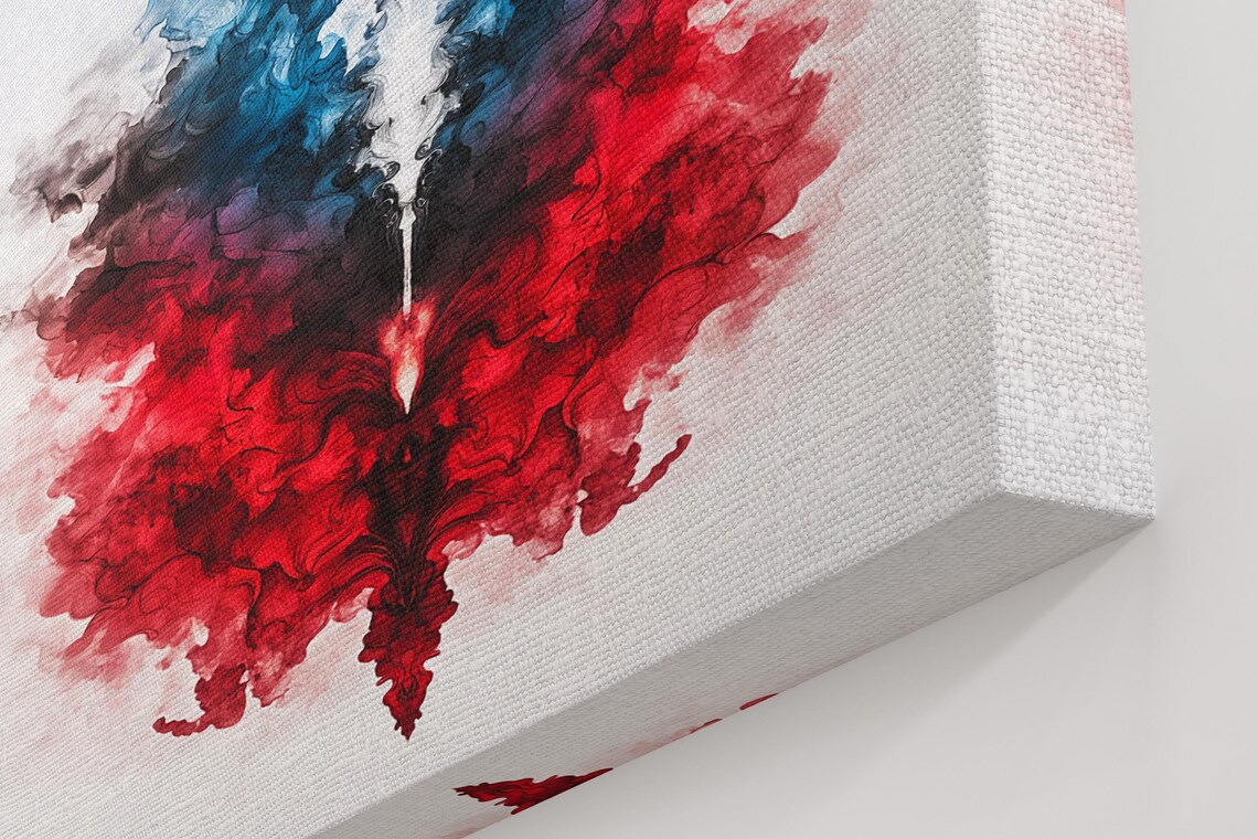 Explosive Red Abstract Symmetry Art Print - Image 5