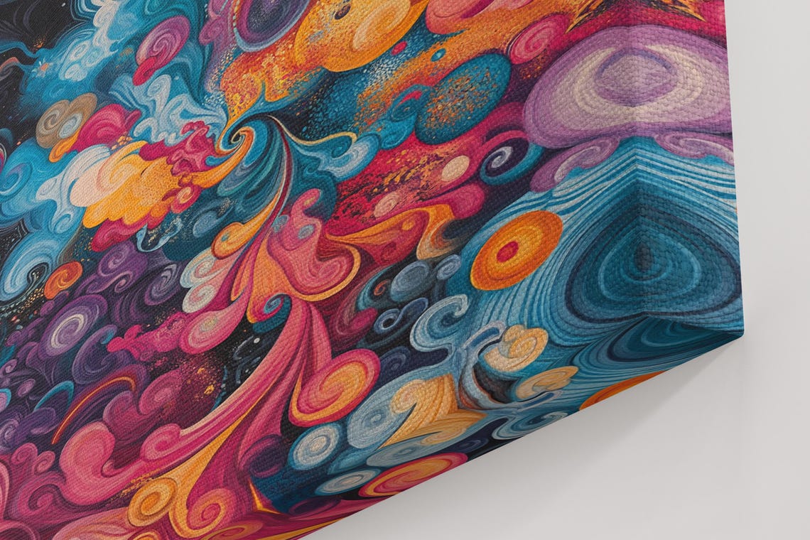Rainbow Skull Art Explosion Print Print - Image 5