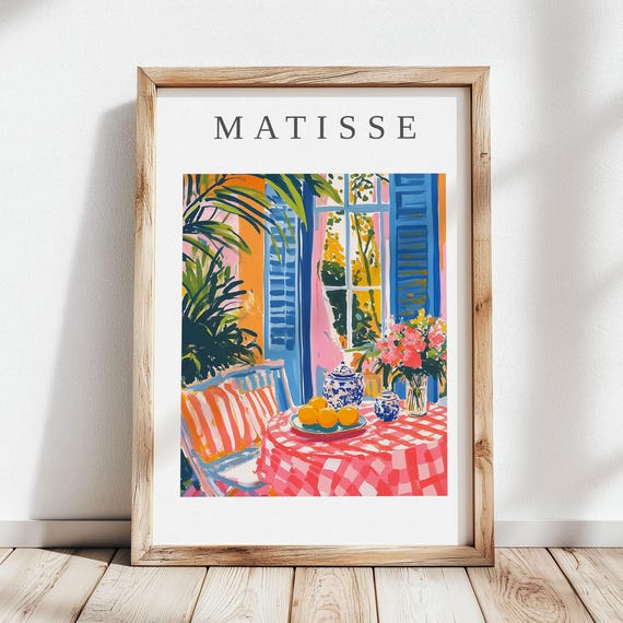 Henri Matisse Print Abstract Flower And Fruit Print Colorful Minimalist Artwork For Living Room Bedroom Office Fauvism Style Wall Art