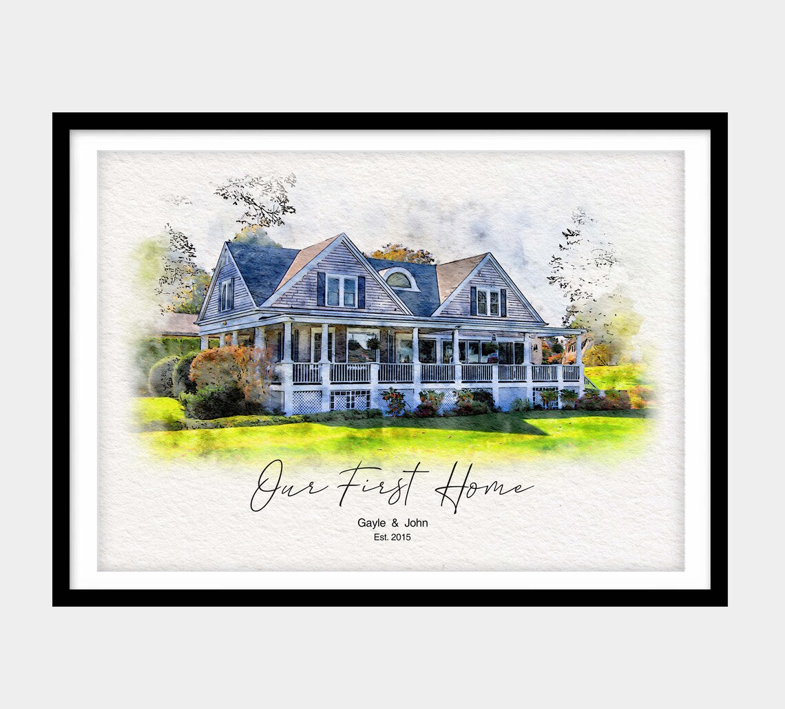 Custom House Portrait, Watercolor Home Portrait - Image 3