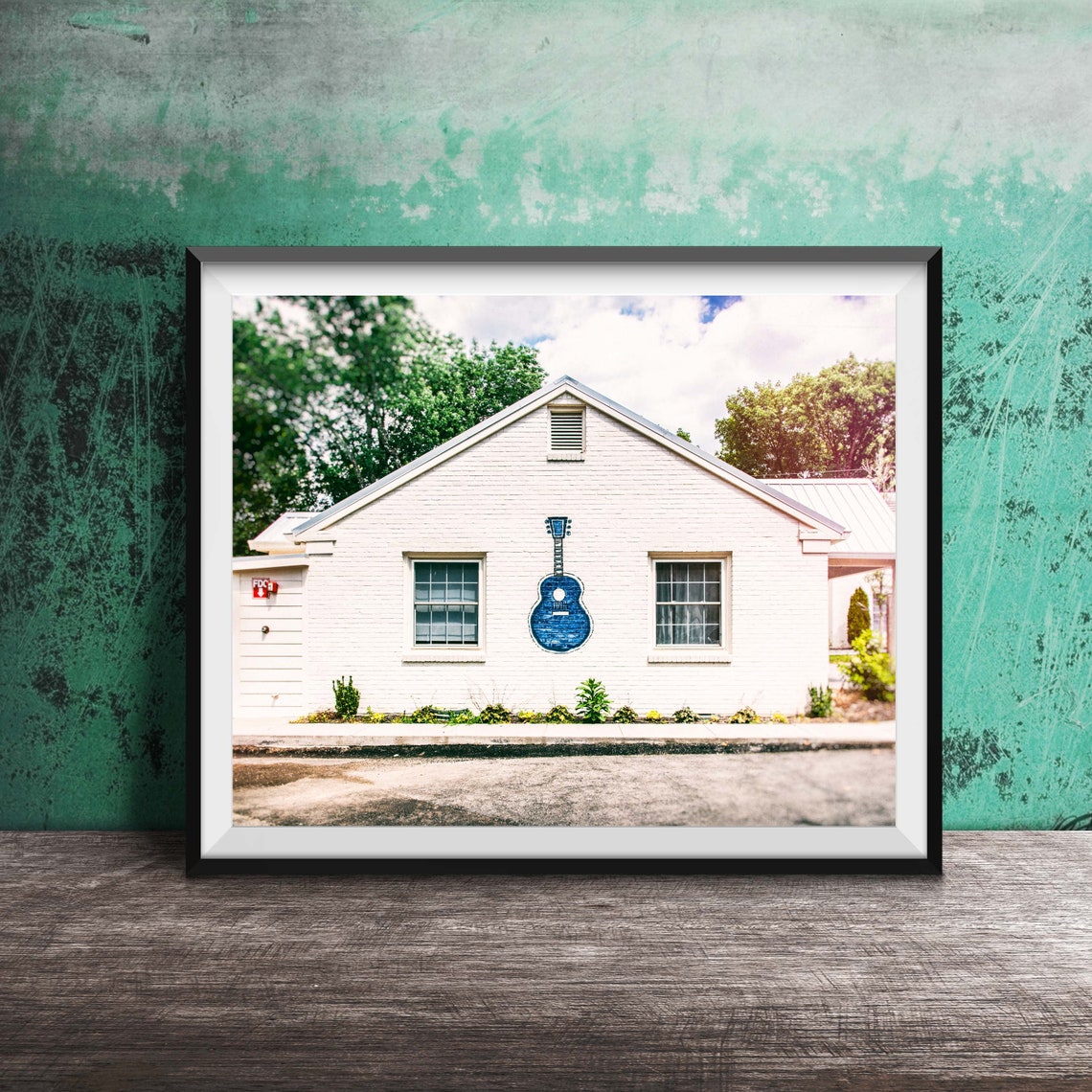 Music Row Photography Original Wall Art Photo Modern Photography Unframed Decor Acoustic Guitar Art Musician Nashville Motel