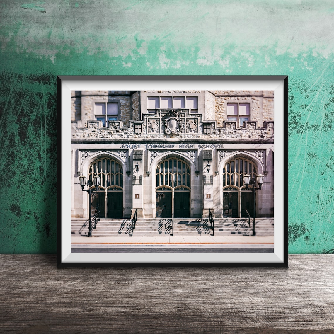 Joliet Township High School Gothic Stone Facade Photo Poster