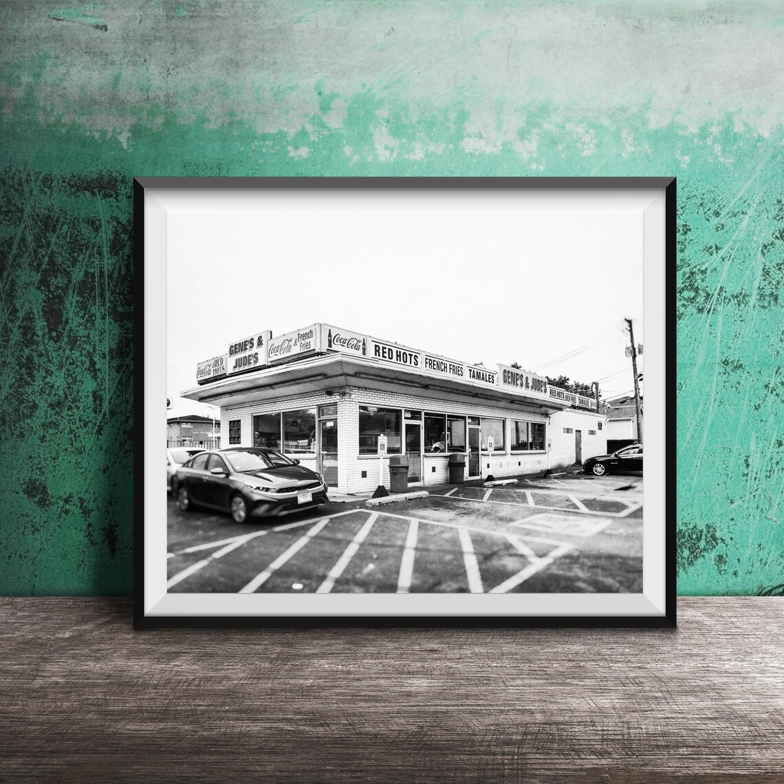 Genes and Judes Red Hots Chicago Hot Dog Stand River Grove Poster - Image 2