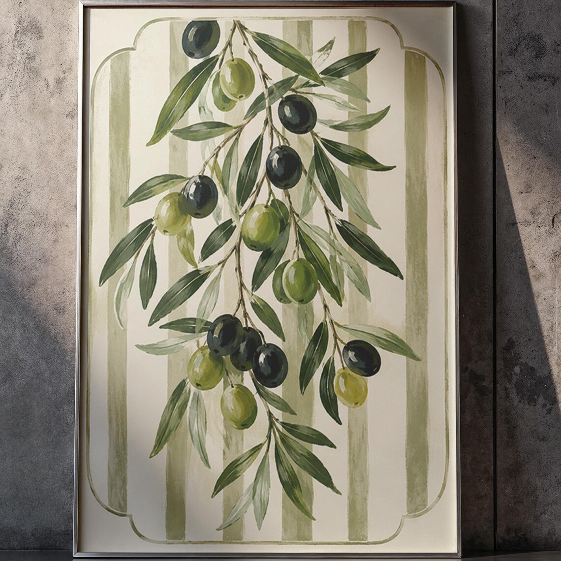 Olive Branch Vintage Poster Print, Kitchen Decor