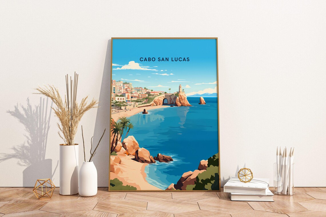 Vibrant Beauty Of Cabo San Lucas Mexico Travel Print Poster Poste