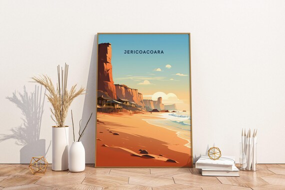 Jericoacoara Brazil Travel Print Poster Wall Art Vintage