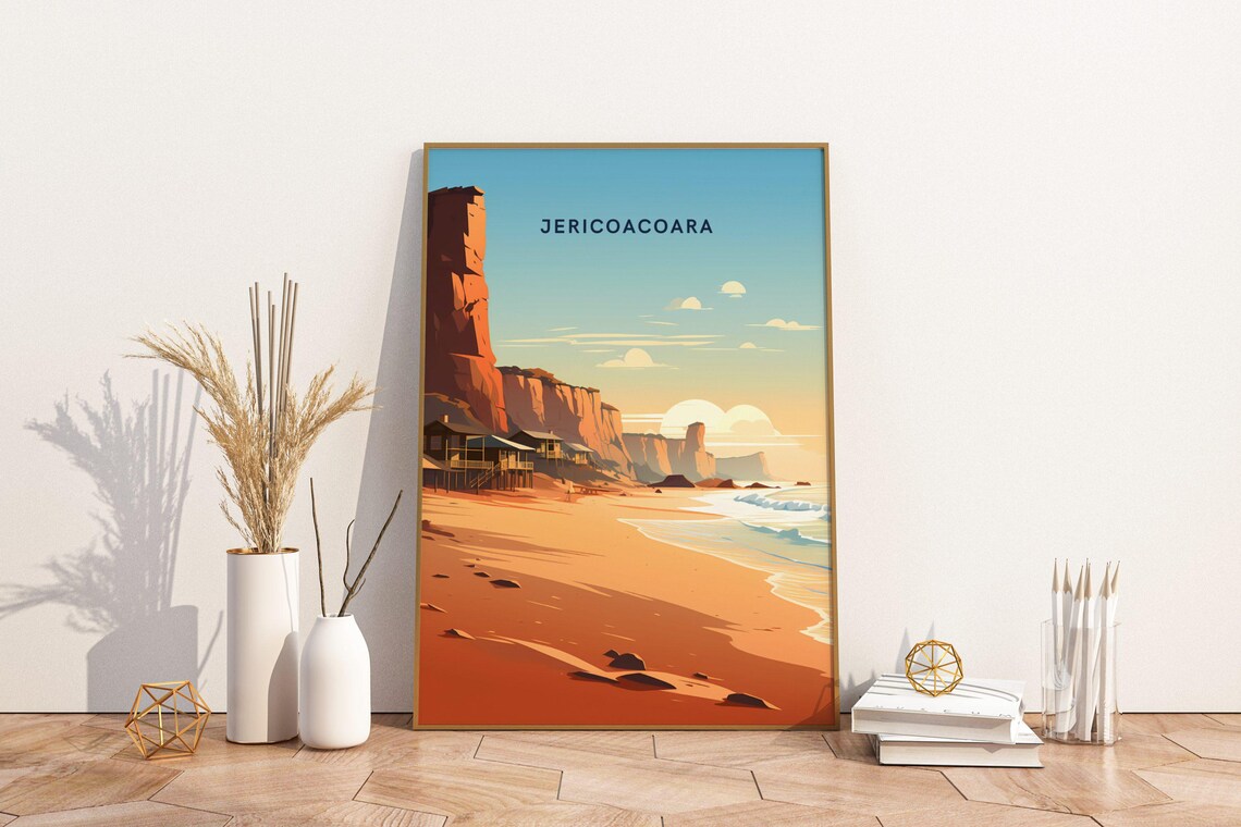 Jericoacoara Brazil Travel Print Poster Wall Art Vintage