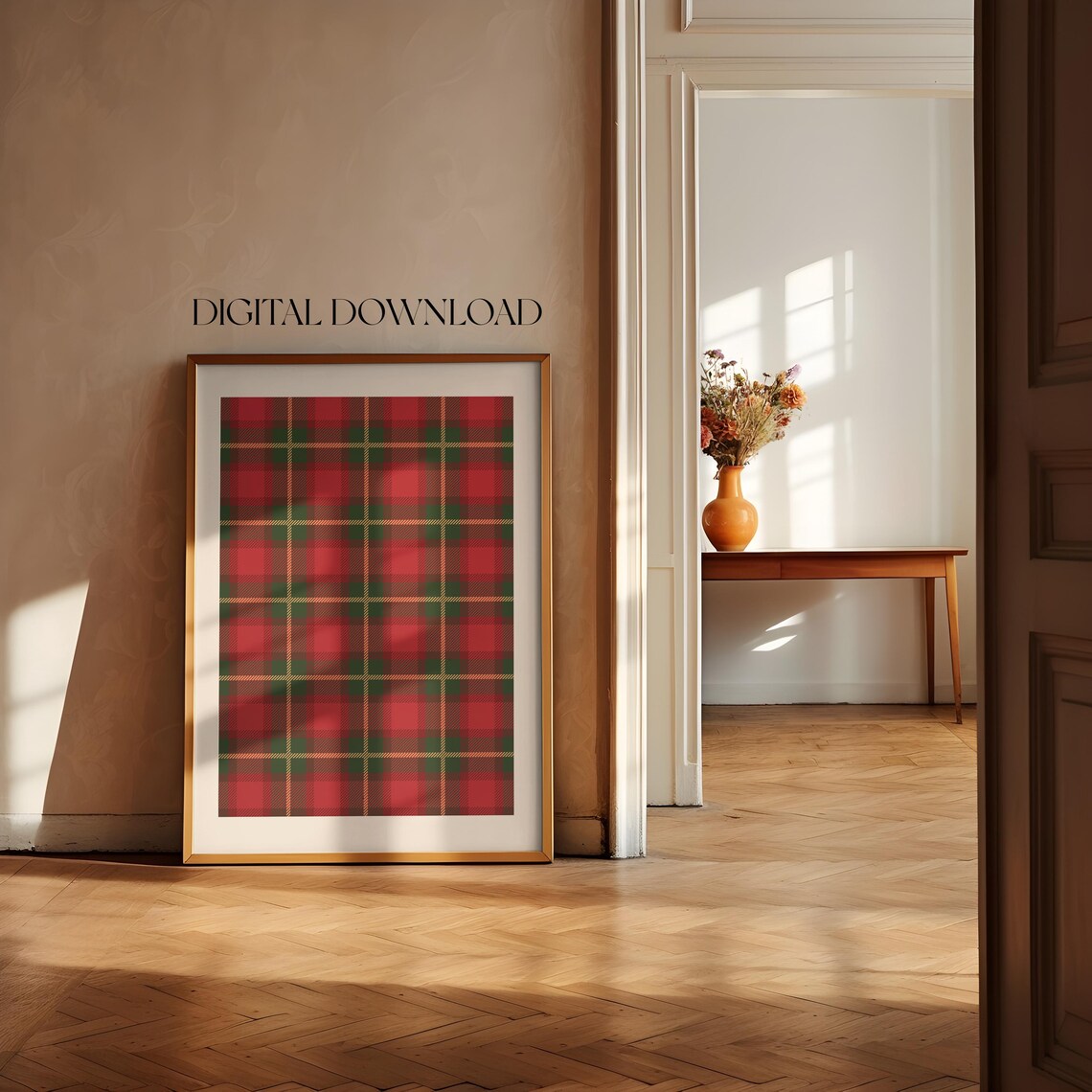 Red And Green Christmas Plaid Tartan Pattern Holiday Wall Decor Poster - Image 4
